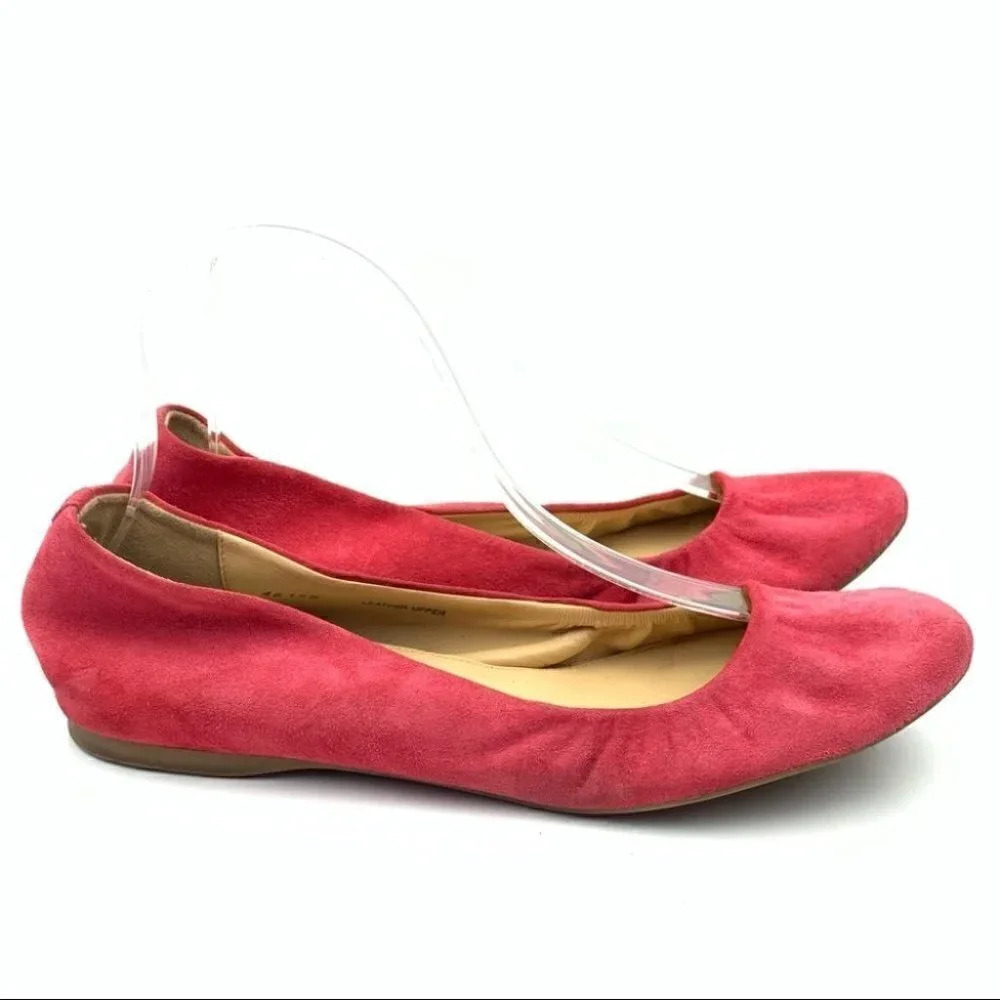 J Crew flats size 8 pink Italian suede ballet